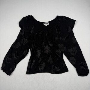 Rouje Black Brigitta blouse, Sz 36 new